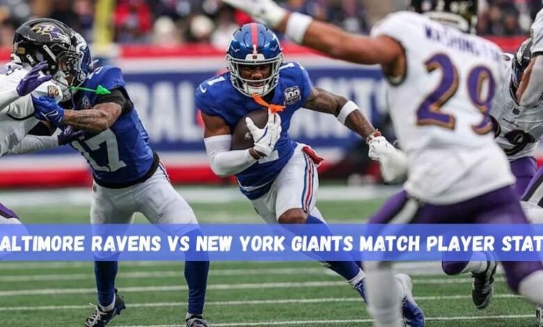 baltimore ravens vs new york giants match player stats